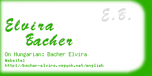 elvira bacher business card